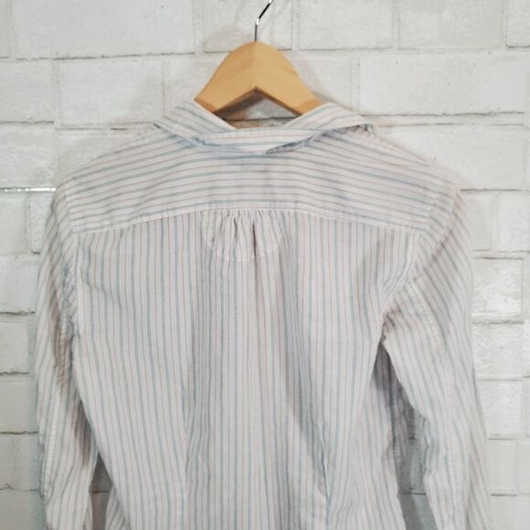 AEO sheer full-button down blouse - Picture 8 of 13